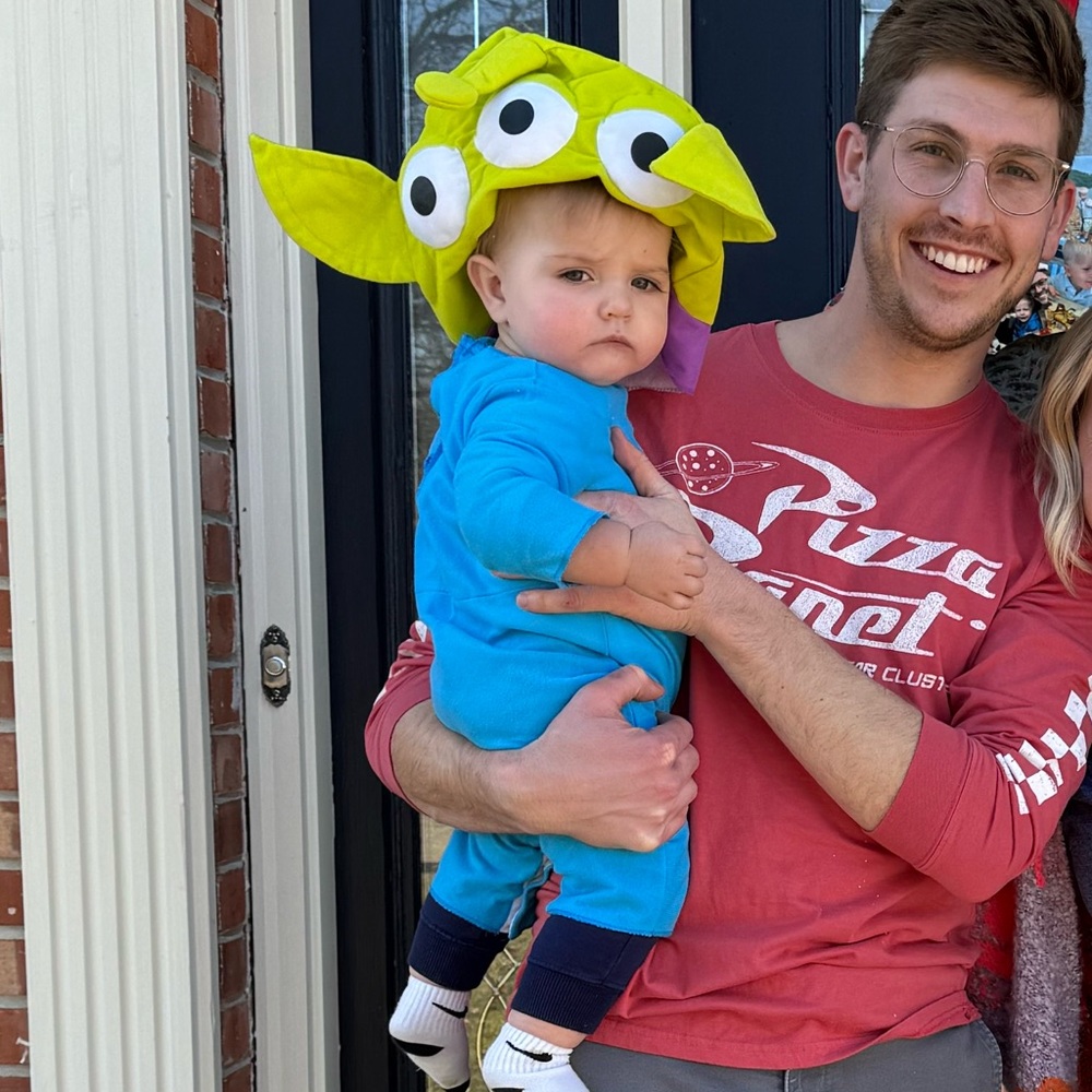 Toy Story Pizza Planet Alien Costume Disney Blue Green 12-18m